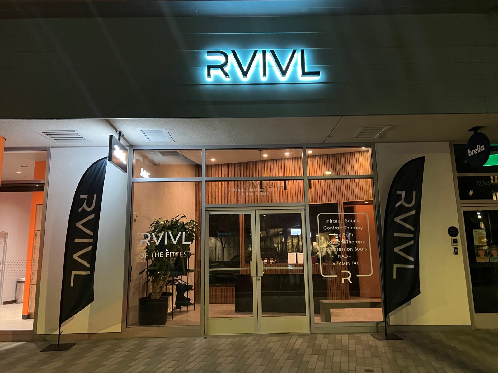 The RVIVL studio frontage in the Runway, Playa Vista